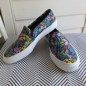 NWT Keds Women's Double Decker Floral Sneaker 7.5 M Rifle Paper Co